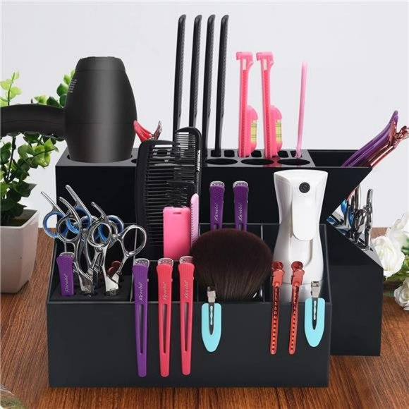 Hairdressing Tool Holder, Large Storage Box, Wear Resistant Washable - Black - Picture 6 of 7